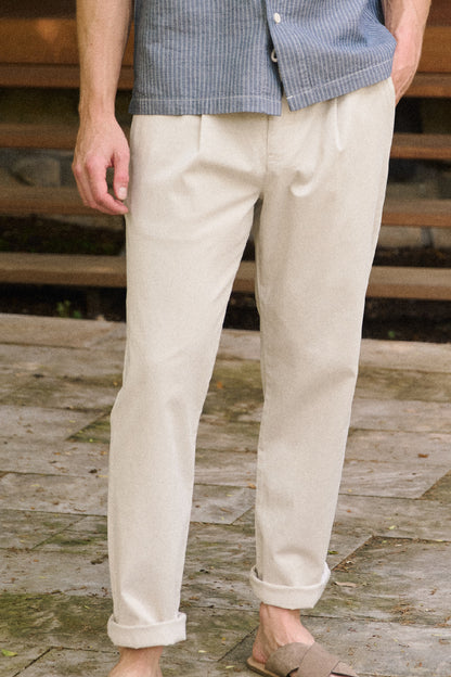 LLOYD - DRAWSTRING ELASTIC TWILL TROUSER