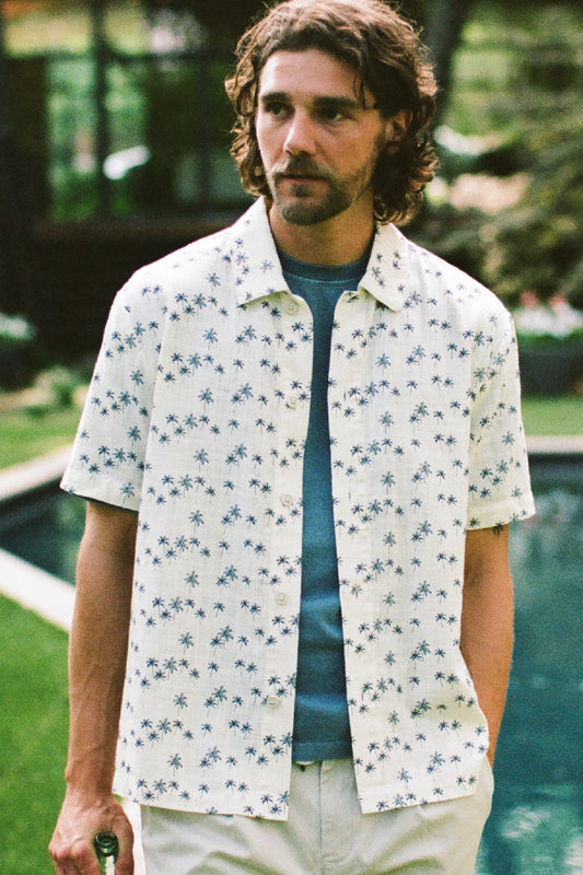 VENICE - PRINTED COTTON CROSSHATCH WOVEN