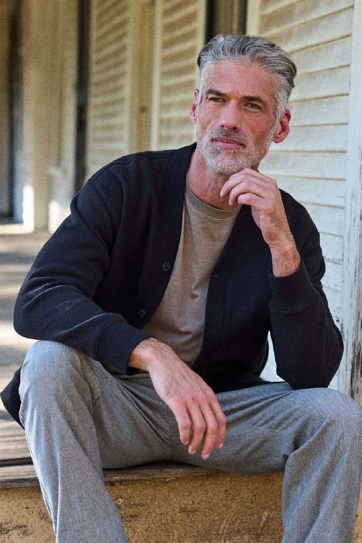 WALLACE - BRUSHED FLEECE CARDIGAN