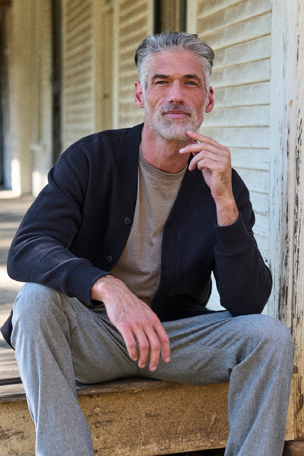 WALLACE - BRUSHED FLEECE CARDIGAN