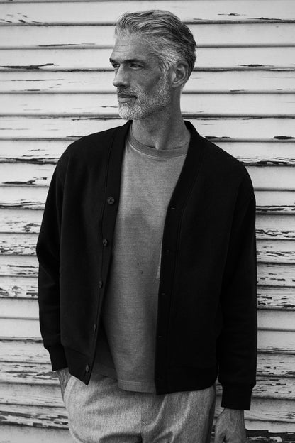 WALLACE - BRUSHED FLEECE CARDIGAN