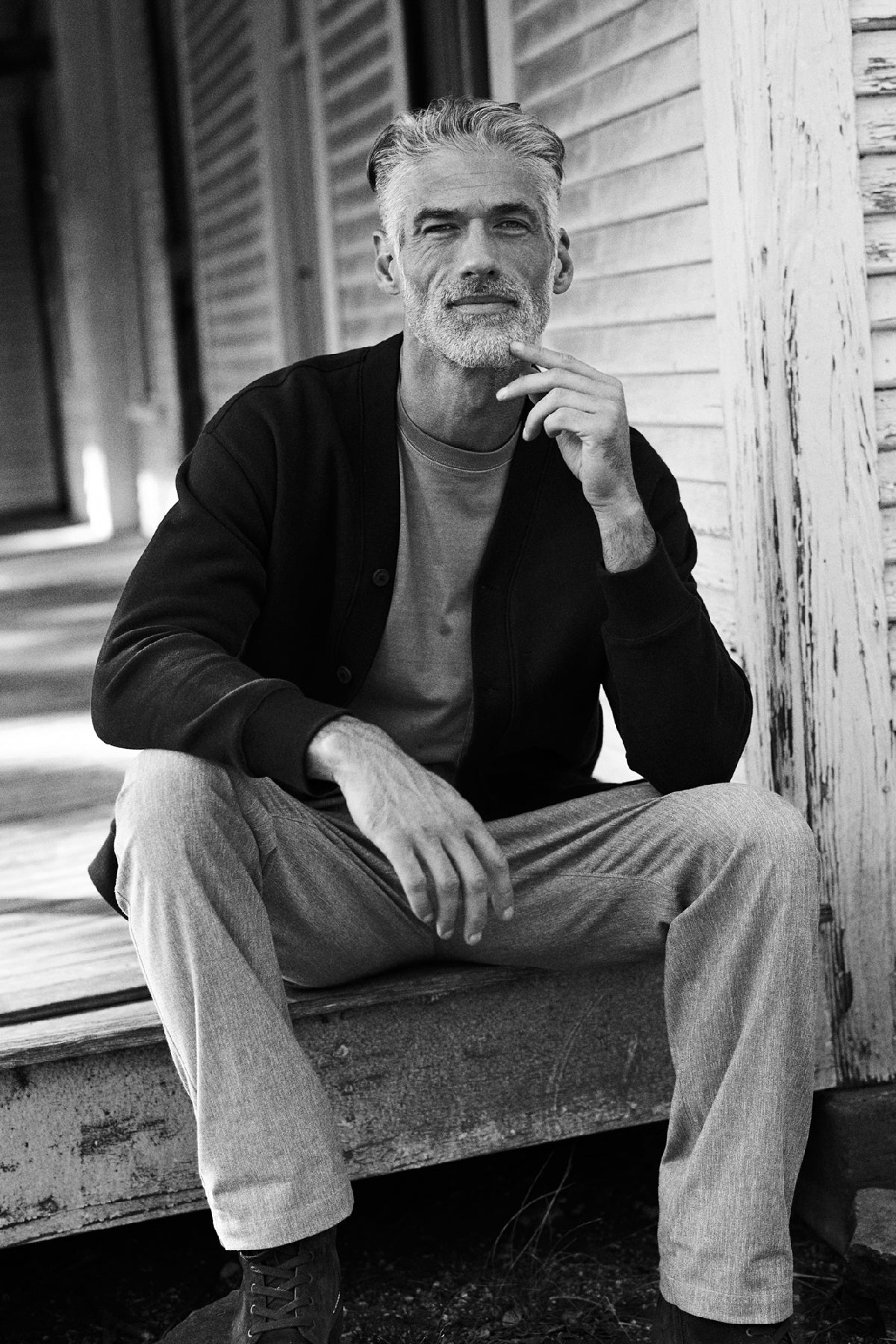 WALLACE - BRUSHED FLEECE CARDIGAN