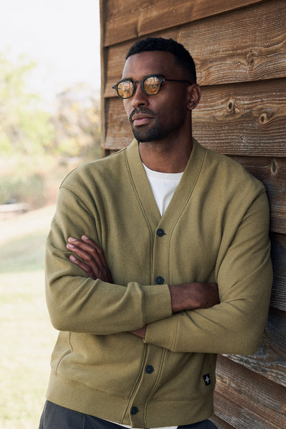 WALLACE - BRUSHED FLEECE CARDIGAN